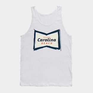 Carolina Beach, NC Summertime Vacationing Bowtie Sign Tank Top